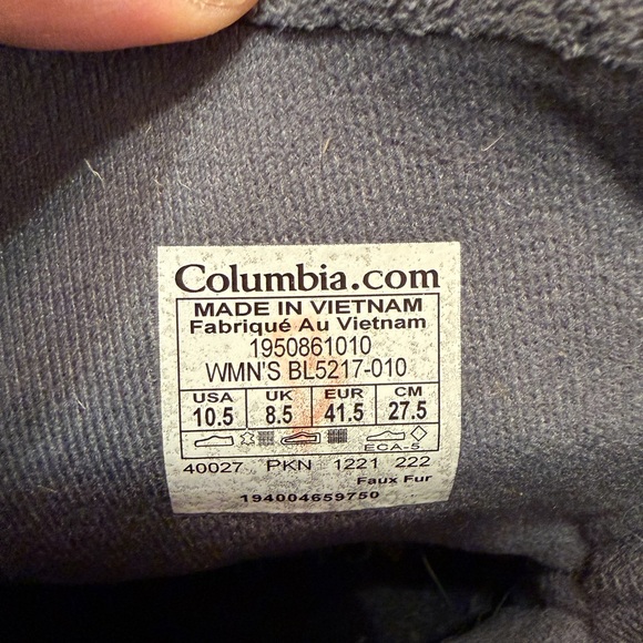 Columbia Women’s Waterproof Black Winter Boots Faux Fur Lined Size 10.5 - Picture 2 of 6